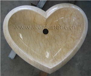 Botticino Venato Marble Sink, Botticino Venato Beige Marble Sink