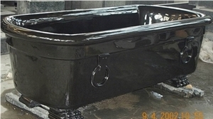 Polished Black Tub, China Marquina Black Marble Bathtub