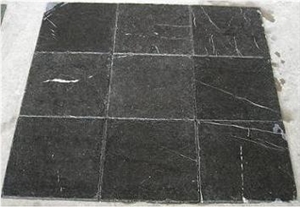 Toros Black Marble 12x12 Tumbled Tiles