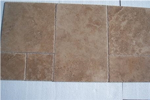 Walnut Travertine Tiles, Turkey Brown Travertine