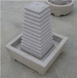 Granite Fountain - A84, White Granite Fountain