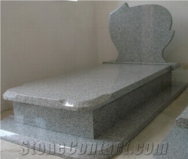 G603 White Granite Tombstones