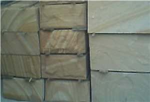 China Yellow Sandstone Mushroom Stone Slabs & Tiles