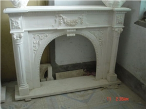 White Marble Fireplace