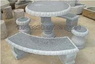 Granite Table and Bench, Grey Granite Bench