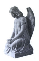 Grey Granite Angel Sculpture