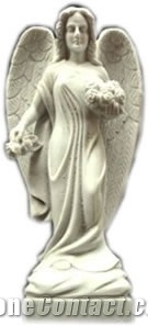 White Marble Angel Sculpture