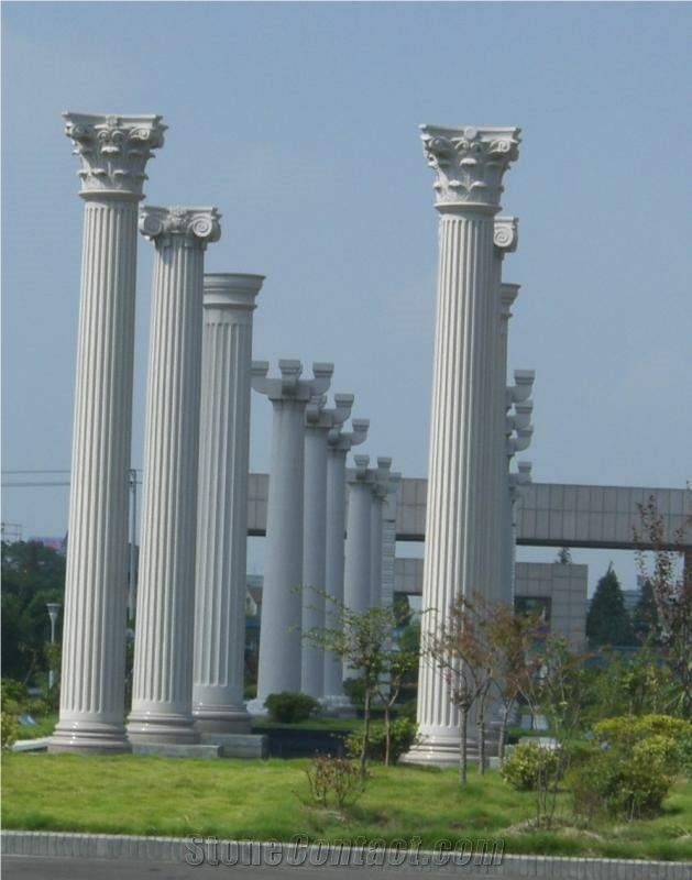 White Granite Columns