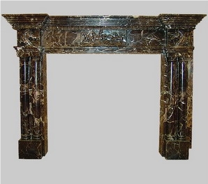 High Quality Decorative Fireplace, Brown Marble Fireplace