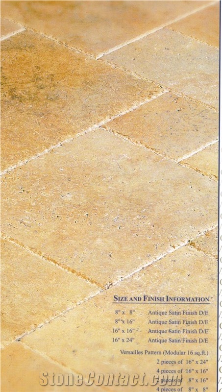 Travertine Medium Floor Tile Pattern, Turkey Beige Travertine