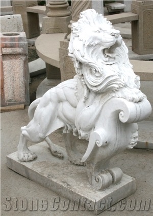White Marble Animal Sculpture