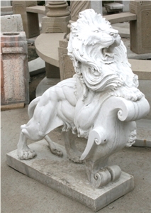 White Marble Animal Sculpture