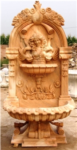 Yellow Marble Wall Fountatin