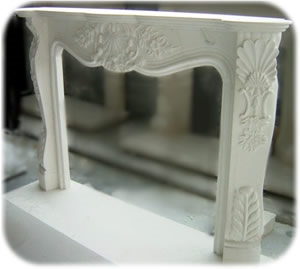 White Marble Fireplace