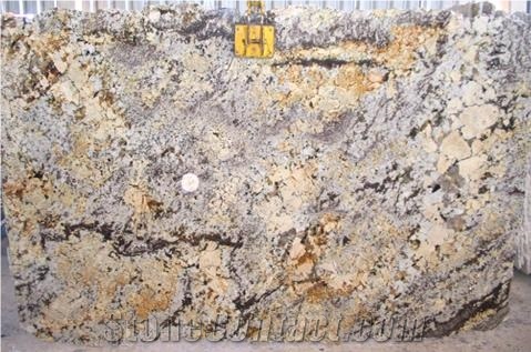 Delicatus Gold Granite Slabs & Tiles, Brazil Yellow Granite