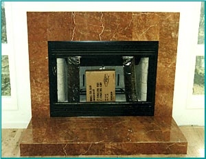 Rosso Alicante Marble Fireplace