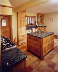 Granite Top, Limestone Flooring, Arctic Blue Granite Kitchen Design