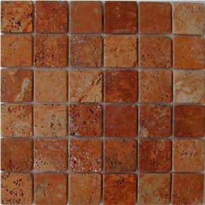 Aizona Red Travertine Mosaic