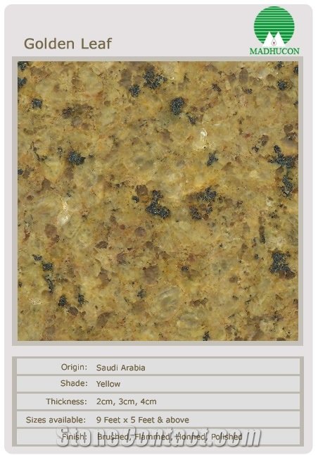 Golden Leaf Granite Slabs & Tiles, Saudi Arabia Yellow Granite