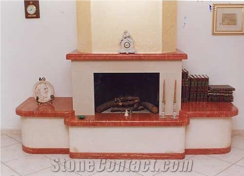 Fireplace in Travertino Persiano