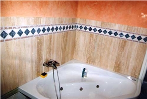 Beige Travertine Bath Design