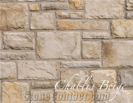 Modena Stone-Chablis Beige, Beige Limestone Building, Walling