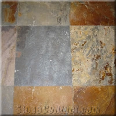 Multicolor Floor Slate Slabs & Tiles