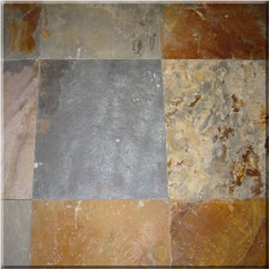 Multicolor Floor Slate Slabs & Tiles