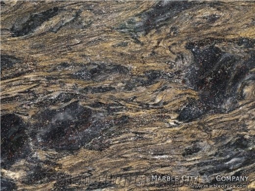 Black Forest Gold Granite Slabs & Tiles