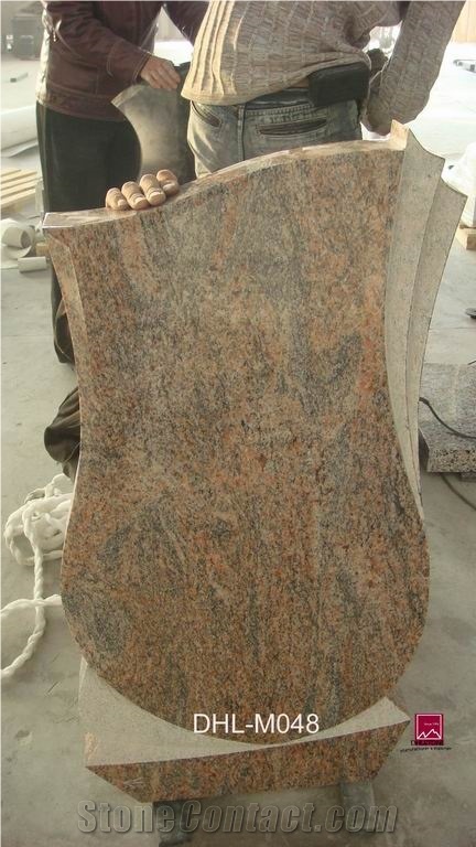 China Juparana Granite Monument & Tombstone Dhl-M048