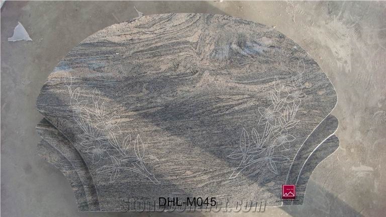 China Juparana Granite Tombstone Dhl-M045