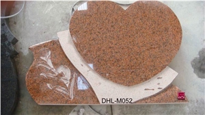 Red Granite Heart Monuments,Tombstone