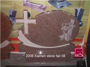 Red Granite Monuments,Cross Tombstone