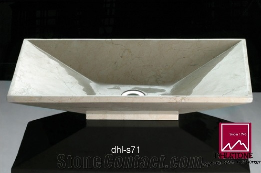 White Marble Square Sinks