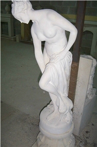White Marble Human Sculpture