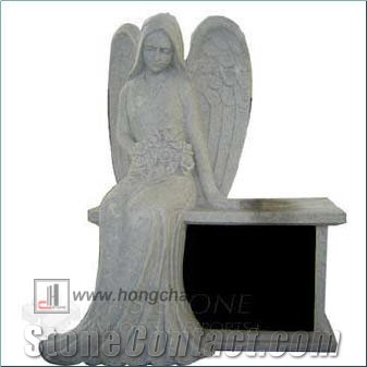 Shanxi Black Granite Angel Mausoleum