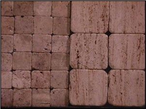 TUMBLED STONES, Spain Red Travertine Slabs & Tiles