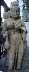 Grey Sandstone Lady Sculpture