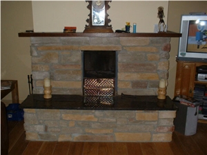 Slate Masonry Fireplace