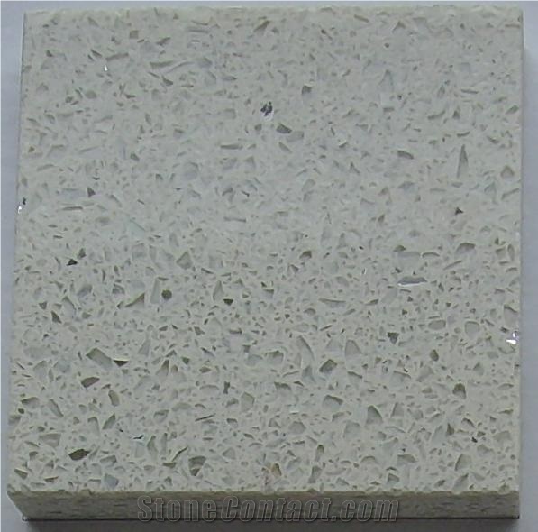 White Engineered Quartz Stone Tile