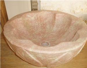 Jerusalem Royal Pink Limestone Sinks,Basins