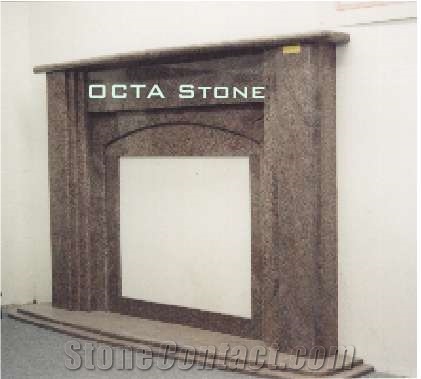 Granite and Marble Fireplace