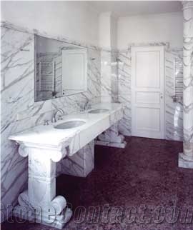 Italy White Marble Vanity Top