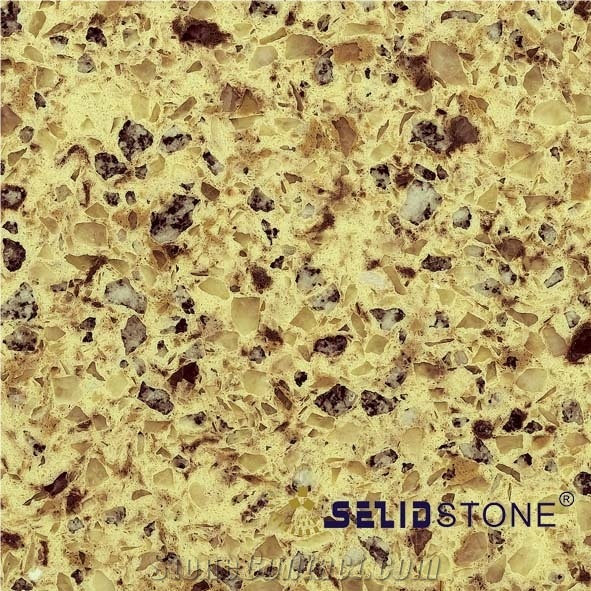 Yellow Quartz Stone Tile Sl5006(Sand Brown)