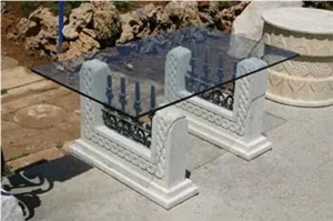 White Marble Table Stand Furniture