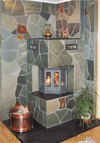 Grey Slate Fireplace