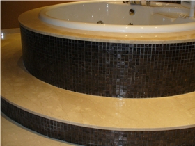 Bathtub- Mosaic and Marble Surround