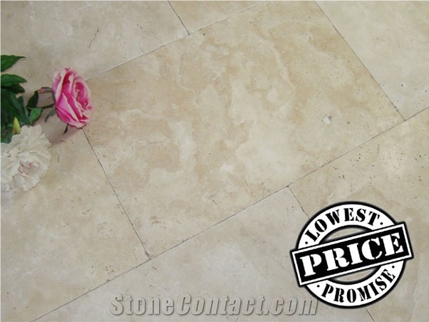 Cappuccino Travertine Tiles - Tumbled & Unfilled