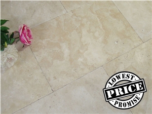 Cappuccino Travertine Tiles - Tumbled & Unfilled