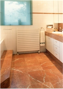 Rosso Alicante Marble Bath Design